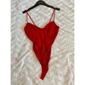 Red strap Bodysuit